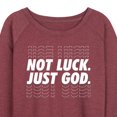 thumbnail image 3 of Instant Message - Not Luck, Just God - Women's Lightweight French Terry Long Sleeve Shirt, 3 of 6