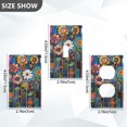 thumbnail image 7 of Yayeee Toggle Light Switch Wall Plate 1-Gang 4.5"x2.7" Home Decorative Outlet Cover, Blue Colorful Flowers, 7 of 7