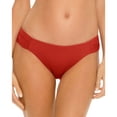 thumbnail image 2 of Becca by Rebecca Virtue Color Code Shirred Bikini Bottom, Dark Red, Large, 2 of 3