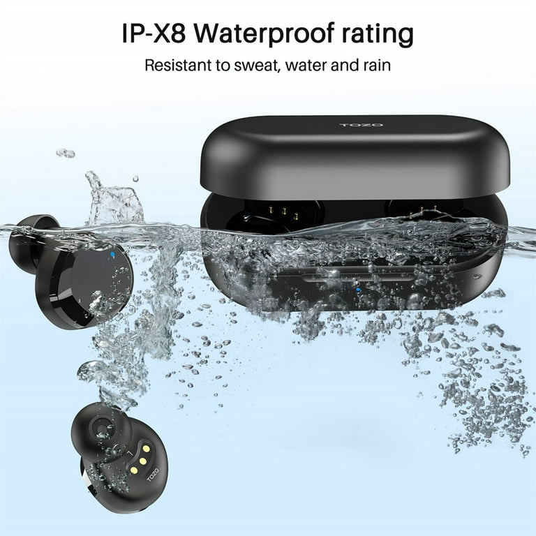 TOZO T12 Pro Bluetooth Earphone ,Wireless Earbuds With 4 Mic, CVC 8.0 Call  Noise Cancelling , 160H Playtime ,IPX8 Waterproof