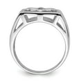 thumbnail image 4 of Auriga Fine Jewelry 925 Sterling Silver Rh-Plated CZ Fleur de lis Ring for Women Size- 11, 4 of 6