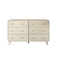 thumbnail image 2 of Castle Place Mid-Century 6 Drawer Wooden Dresser, Natural, 2 of 7