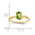 thumbnail image 4 of Auriga Fine Jewelry 14K Yellow Gold 7x5mm Oval Peridot Ring for Women Size-6, 4 of 4