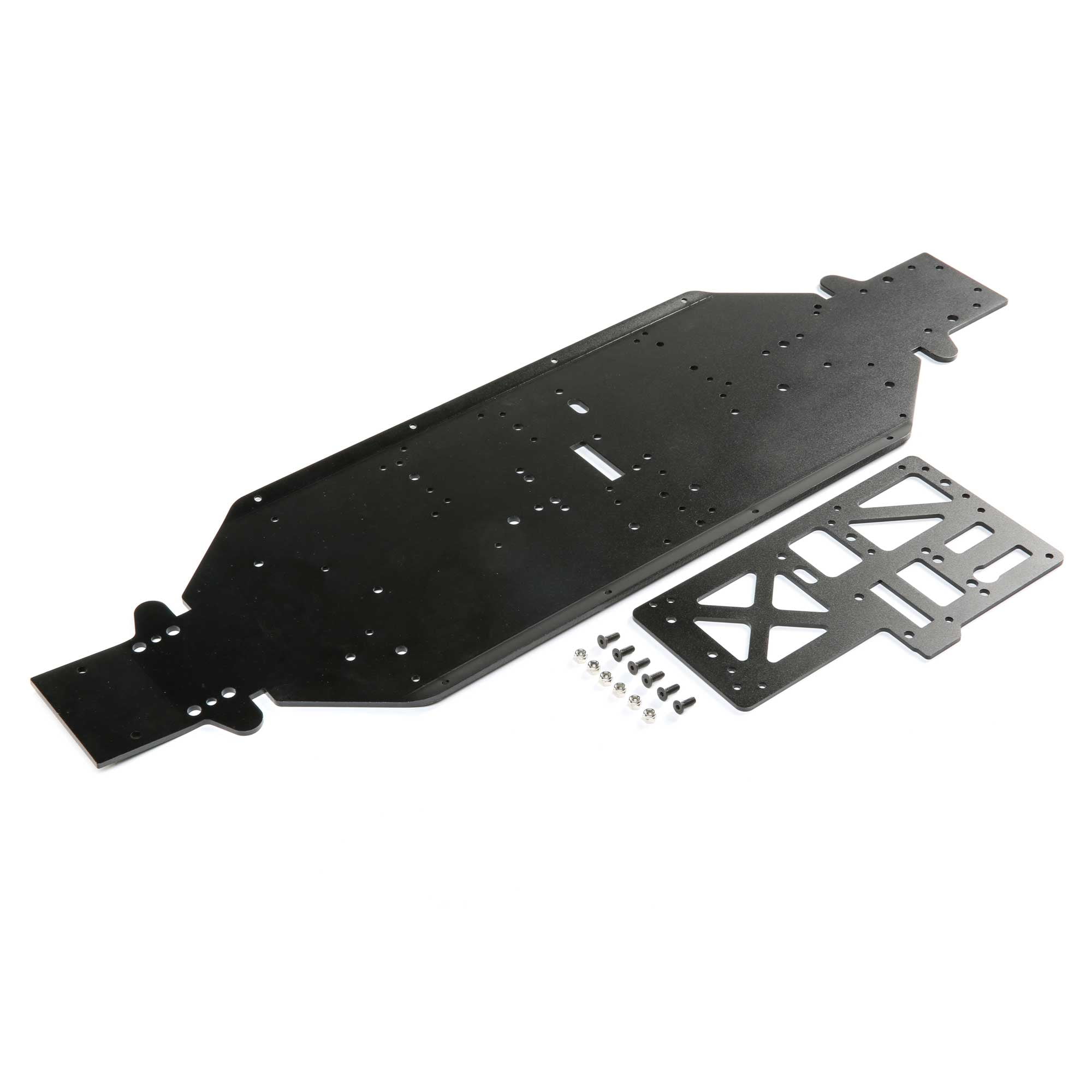 Losi Chassis with Brace 4mm Black DBXLE 2.0 LOS251090 Elec Car/Truck Replacement Parts