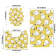 Bathroom Rugs Set 3 Piece Light Bulb Print yellow, Bath Mats, Toilet