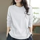 thumbnail image 2 of Blusas para mujer,Camiseta de manga larga para mujer, cuello redondo informal, tela de poliéster, ajuste suave y cómodo, ideal para el hogar o el trabajo, sopatenor, 2 of 8