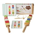 thumbnail image 1 of Kit de cuentas de madera para dominar juego de lógica de atar cuentas, bloques apilables, combinación de colores y formas para preescolar, ,, 1 of 9