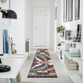 thumbnail image 4 of Yayeee Runner Rug for Bedroom 2'x6' Machine Washable Hallway Non Slip Mat, Beige Geometric Eagle, 4 of 8