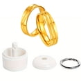 thumbnail image 2 of Organizador Joyas Portátiles Pequeño Soporte Anillo Metal Con Llavero Impermeable para Aretes Anillos Collares, 2 of 9