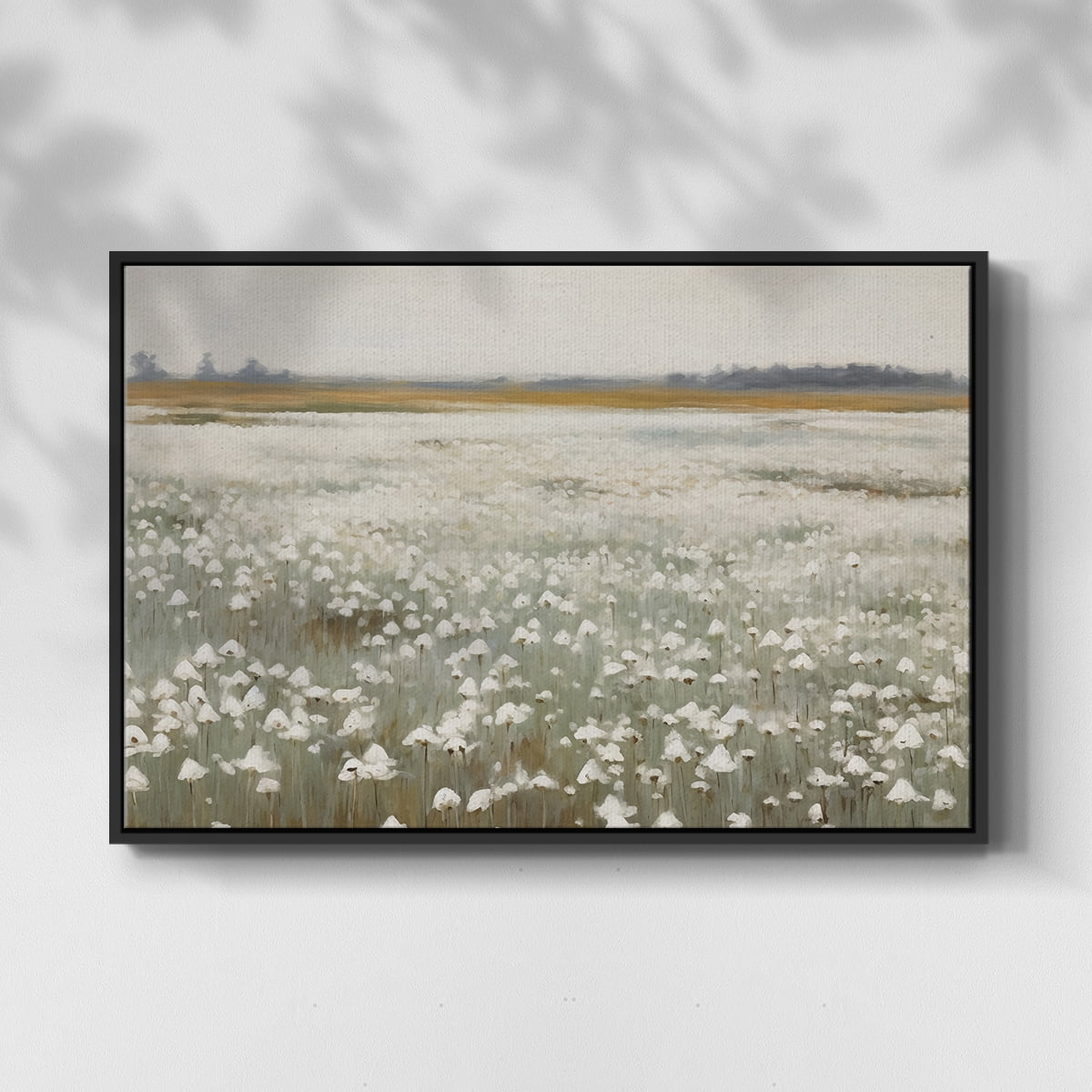 Vintage Landscape-XV By Wexford Home Framed in Black Wood Gallery Wrapped Canvas 25 in. x 37 in.