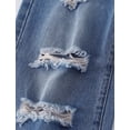 thumbnail image 5 of BOOMNY Toddler Boys Ripped Distressed Jeans Elastic Waist Solid Color Wide Leg Baggy Denim Pants With Pocket, Sizes 9-10 Years, 5 of 7