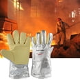 thumbnail image 1 of Fiudx Guantes de Protección Radiológica, Resistentes Al Calor a Altas Temperaturas, con Aislamiento de Aluminio, Diseño de Cinco Dedos, Reutilizables, para Trabajos de Soldadura Por Fusión y Fuego, R, 1 of 2