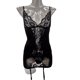 thumbnail image 1 of VISgogo Camisón transparente sexy para mujer, vestido blanco con dobladillo de encaje y escote en V profundo, S/ M/ L/ XL/ XXL VISgogo moda, 1 of 7