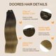 thumbnail image 4 of Extensiones de pelo con clip DOORES Chocolate Dip 40 cm 150 g, 4 of 9