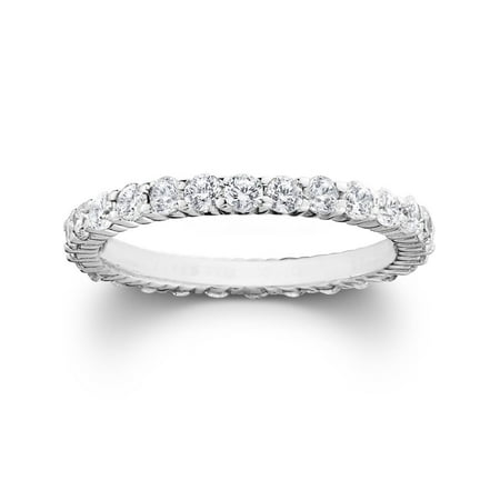 - 1ct Diamond Eternity Wedding Ring in 14k White, Yellow or Rose Gold