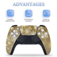thumbnail image 4 of Skin Sticker for PS5 Slim Standard PS5 Pro Disc Digital Edition Console and Controllers Decals for Playstation 5 (Elegant Gold Christmas Snowflake ,PS5 Pro Standard), 4 of 5