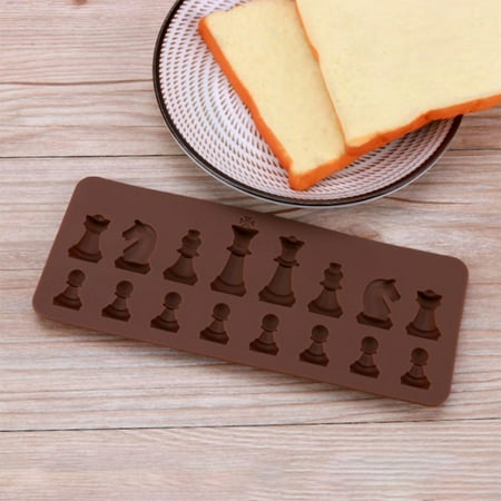

HOMEMAXS 16 Lattices Silicone Ice Cube Mold Chess Shape Cake Mold for Cake Jelly Candy Chocolate DIY Bakware Decorate