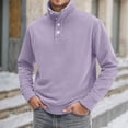 thumbnail image 2 of Men's High Neck Long Sleeve Button Placket Sweatshirt Digital Print Design Fall Winter Casual Wear Oversized Pullover Long Sleeve Crewneck Casual Tops, 2 of 4