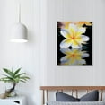 thumbnail image 3 of Nawypu  Plumeria Flower Wall Art Yellow Flower Black and White Picture Canvas Print Wall Painting Modern Artwork Wall Décor for Bedroom Living Room Bathroom Office, 3 of 4