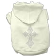 thumbnail image 1 of Rhinestone Cross Hoodies Cream Xl (16), 1 of 1