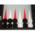 thumbnail image 2 of Silverman & Co. 19-inch Premium Backgammon Set - Large - Black/Scarlet Red, 2 of 10