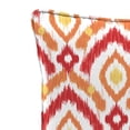 thumbnail image 5 of Jordan Manufacturing 16" x 16" Pitazzo Zinnia Orange Ikat Square Outdoor Throw Pillow with Welt (2 Pack), 5 of 9