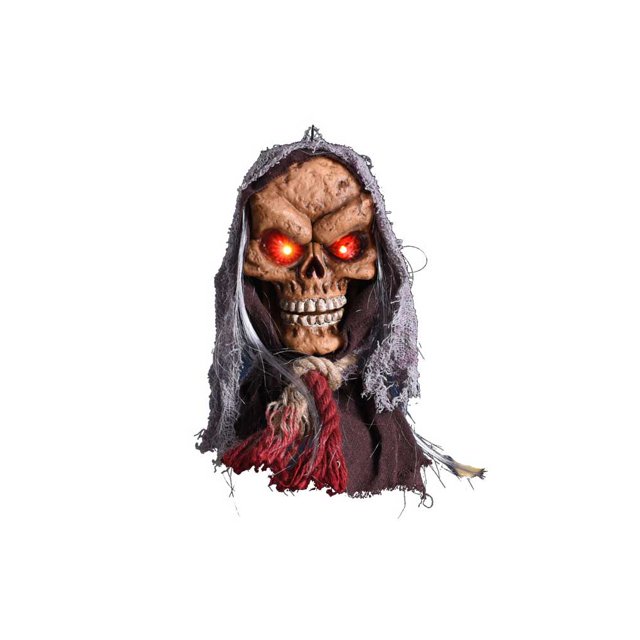 Bearachild Decoraciones eléctricas de calavera para Halloween, suspensión activada por sonido, casa embrujada, Control de voz, fantasmas, Kits de decoración para fiestas Café
