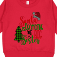 thumbnail image 3 of Inktastic Santa is Promoting Me to Big Sister Green Plaid Tree Toddler Sweatshirt, 3 of 4
