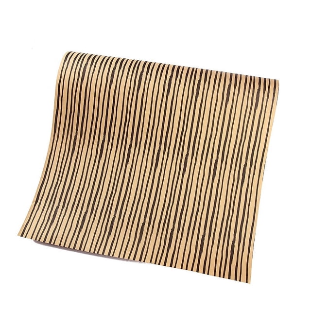 Nvzi gifts, flowers, gift box packaging paper, vintage kraft paper packaging paper (natural wood color, stripes)