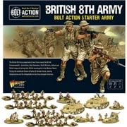 Wargames Delivered Bolt Action Miniatures - Warlord Games British 8th Army Starter Set, 28mm Miniatures - 36 Infantry, 2 Tank Model Kit and Wargaming WW2 Model Kits Plastic Model Kits Military