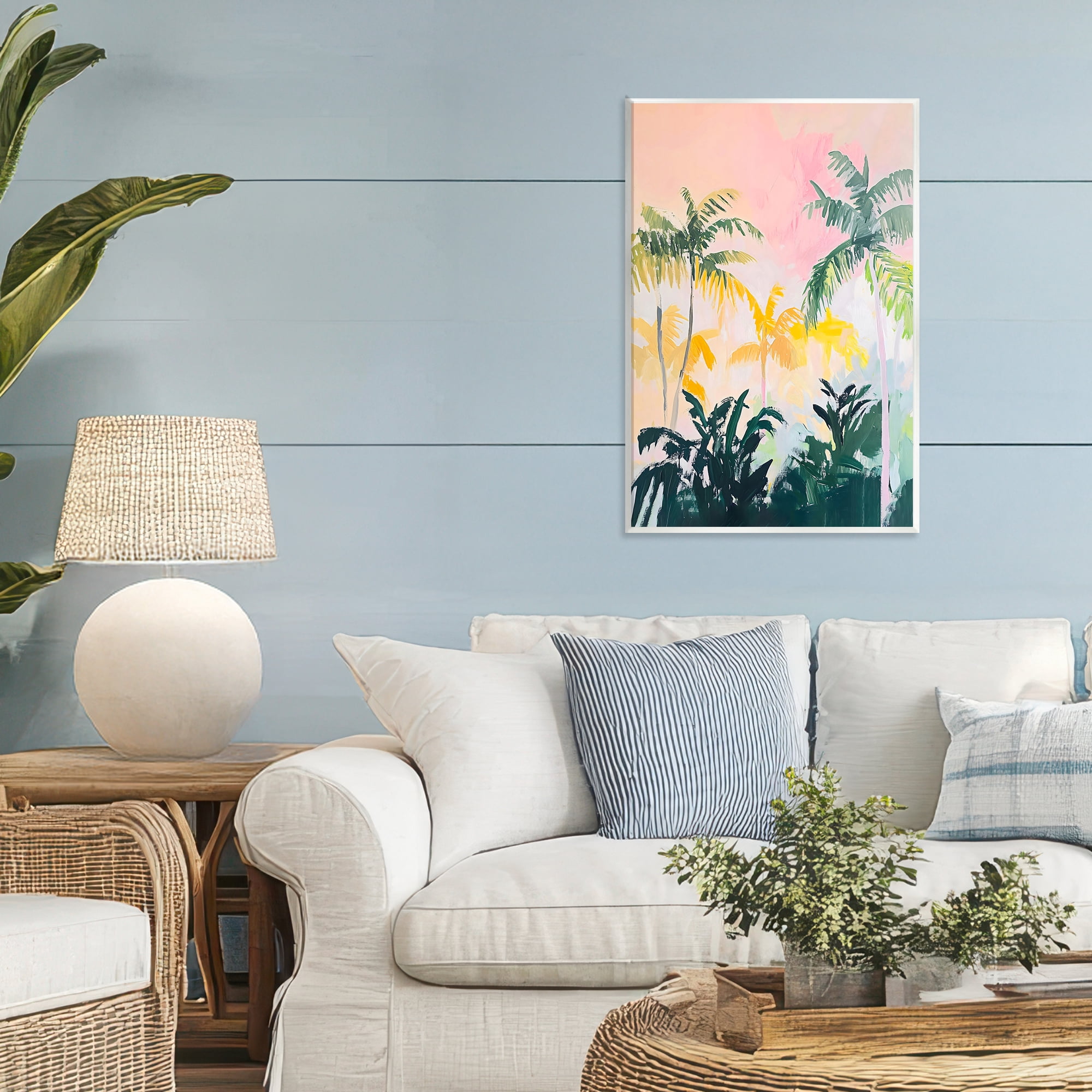 Stupell Industries Pastel Palms in Morning Glow Wall Plaque Art, design by The Prints Vibe