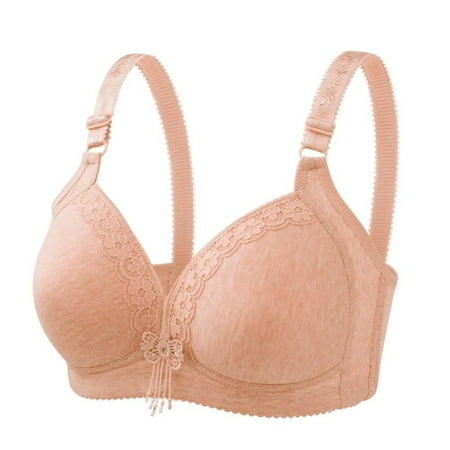 

Women Big Size Bras Underwear Wire Free Soft B C Cup for Big Breast Ladies Cotton Thin Cup Lingerie Bras