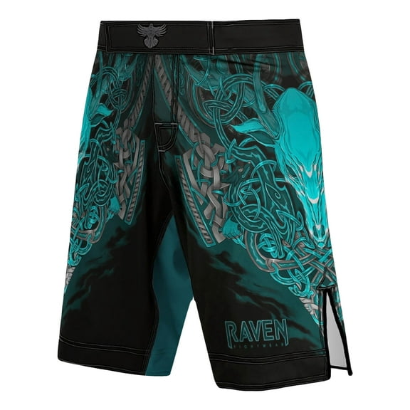 Raven Fightwear Men's Celtic MMA Shorts BJJ Black/Blue