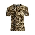 thumbnail image 5 of Lars Amadeus Men's Short Sleeves Round Neck Leopard Prints T-shirt, 5 of 6