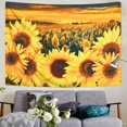 thumbnail image 4 of Otra decoración de pared Tapiz de girasol Atardecer Campo de girasol Tapiz de plantas florales Tapiz de flores amarillas Tapiz de dormitorio, 4 of 5