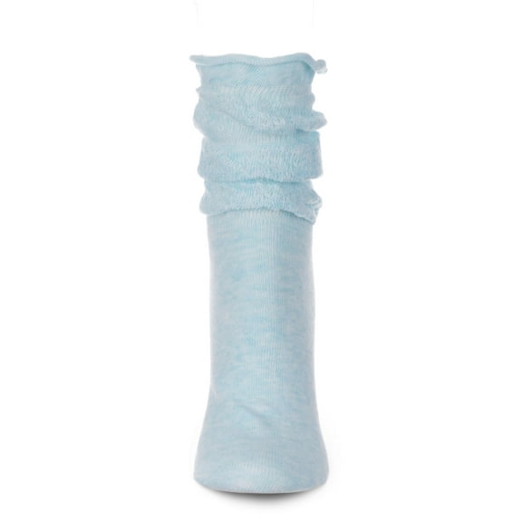 MeMoi Subtle Slouch Cotton Blend Roll Cuff Ankle Socks - Womens - Female, One Size, Tempest