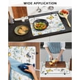 thumbnail image 6 of nqOlkjepod Large Induction Cooktop Protector Mat 28.5"x20.5", Daisy Butterfly Stove Top Covers for Electric Stove, Farm Flower Summer Spring Wood Grain Stove Burner Cover Mats, Glass Top Stove Cover, 6 of 8
