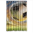 thumbnail image 1 of ABPHQTO Balón de fútbol arte increíble patrón de fútbol Cortina de ducha Cortina de ducha impermeable 120x180 cm, 1 of 2