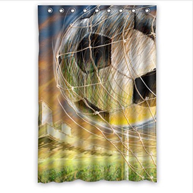 ABPHQTO Balón de fútbol arte increíble patrón de fútbol Cortina de ducha Cortina de ducha impermeable 120x180 cm