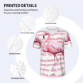 thumbnail image 4 of Balery Flamingo Baseball Jersey for Men Casual Button Down Shirts Short Sleeve Active Team Sports Uniform-4X-Large, 4 of 9