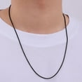 thumbnail image 3 of Silver Tone/Gold Plated/Black Chain for Men, 2/2.5/3/4/5mm Stainless Steel Necklace for Men and Women, Box Chain 18-28 Inches, 3 of 15