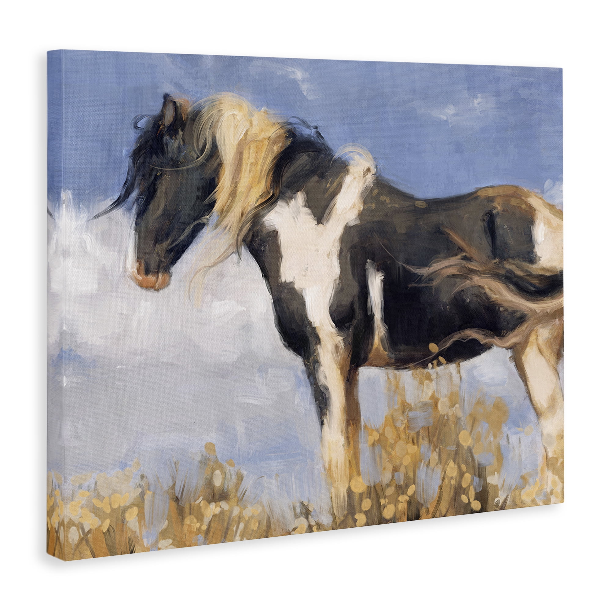 Stupell Industries Traditional Windswept Stallion Animals & Insects Painting Gallery Wrapped Canvas Art Print Wall Art, 40 x 30