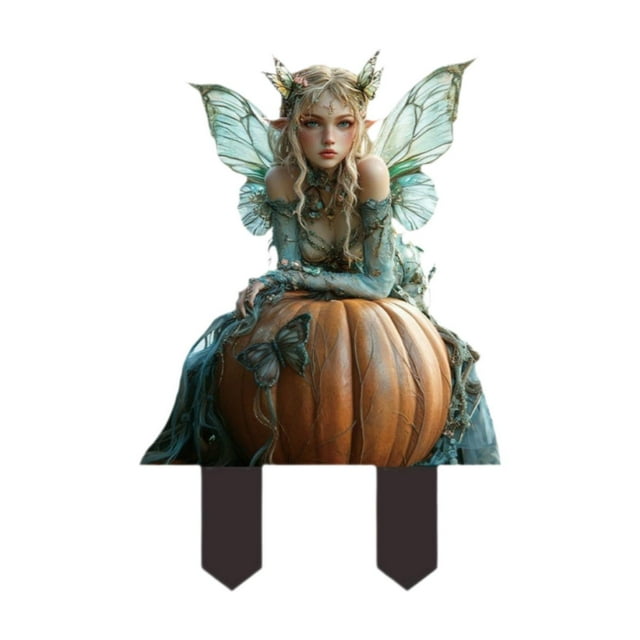 Fairy Pumpkin Garden Stake acrílico molido de acrílico 2D yarda de yarda