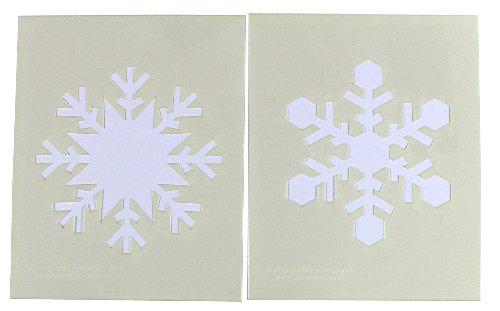 Large Snowflake B-2 Piece Stencil Set 14 Mil 8 X 10 Painting /Crafts/  Templates