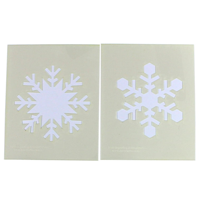 Large Snowflake B-2 Piece Stencil Set 14 Mil 8 X 10 Painting /Crafts/  Templates