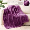 thumbnail image 6 of Whale Flotilla Extra Large Fleece Throw Blanket 50x70 Inch, Super Plush and Soft 300GSM Blankets for All Season, Fluffy and Lightweight, Purple, 6 of 7