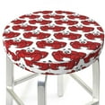 thumbnail image 3 of Fotbe Cute Red Crab Stool Covers Round,Waterproof Round Bar Stool Covers Bar Chair Covers Washable Stool Cushion Slipcover for 12-14 Inch Chair-14 inch, 3 of 7