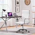 thumbnail image 7 of PU Leather Office Task Chair Metal Base Conference Chair with Covered Armrests, 7 of 7