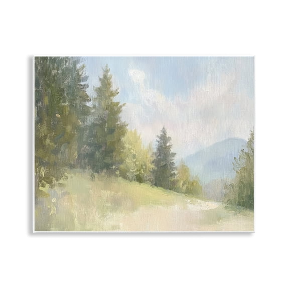 Stupell Industries Meadow Of Green Landscape Landscape & Nature Painting Unframed Art Print Wall Art, 14 x 11