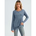thumbnail image 2 of Womens Long Sleeve T Shirts crew Neck Loose Soft Casual Tops Fall Fashion Comfy Tees, 2 of 6